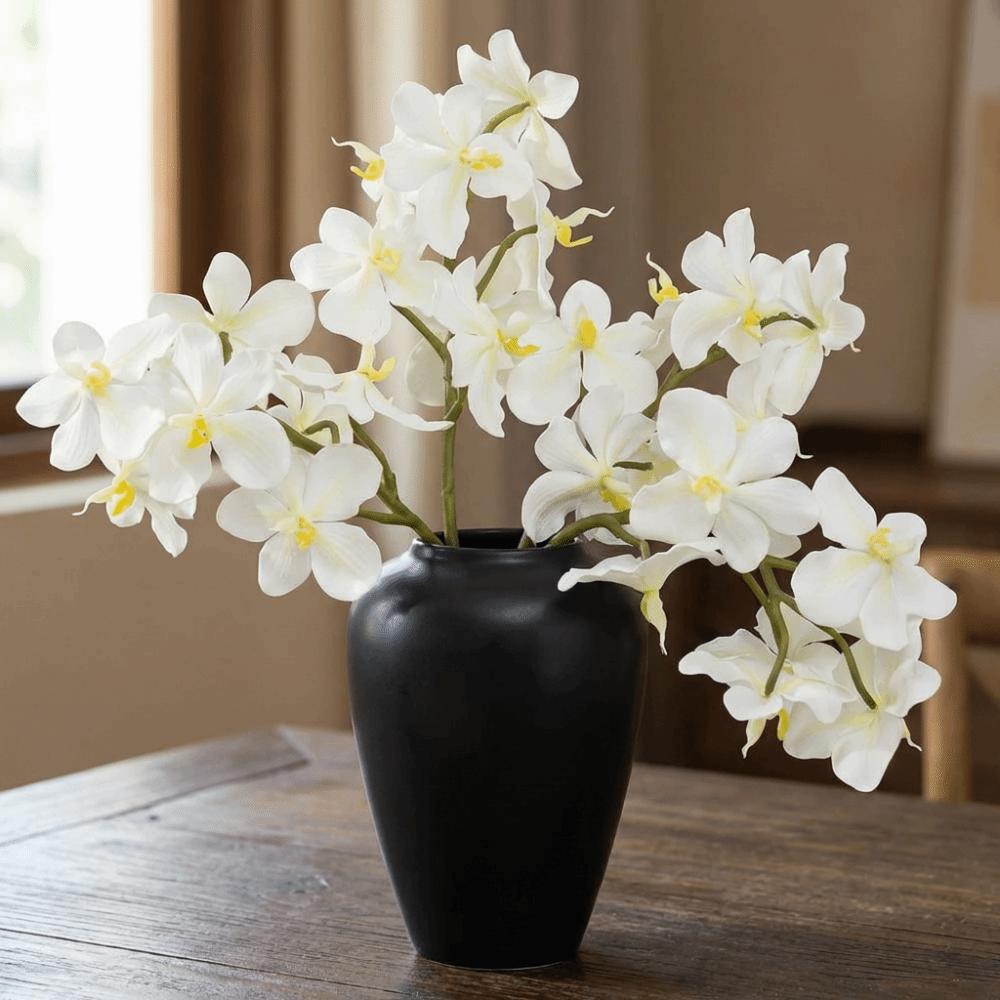 7 Heads Artificial Phalaenopsis Orchids Handmade Decorative Phalaenopsis Branch Real Touch Fake Flower Dining Table Decor