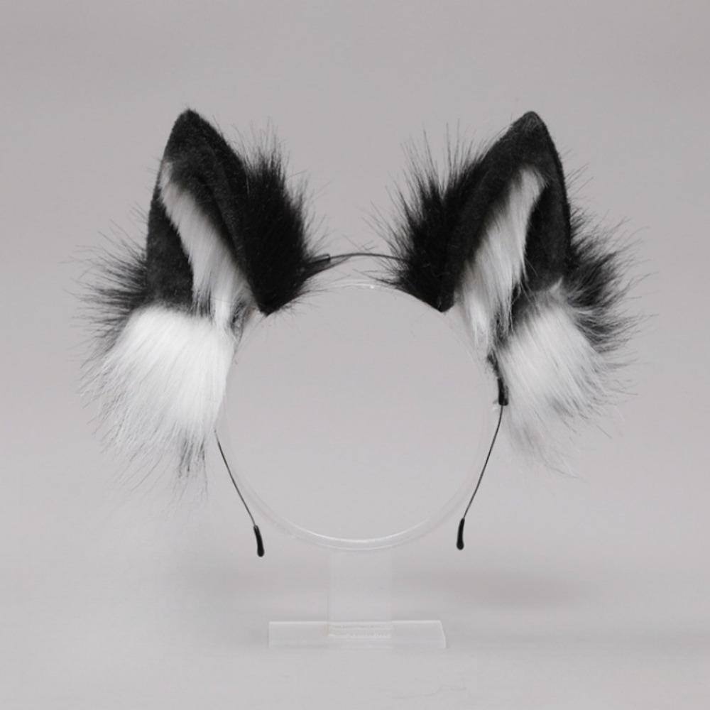 Animals Cat Ears Headband Lolita Furry Cosplay Headwear Cute Wolf Dog Hair Band  Student