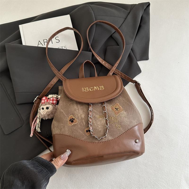 Today's Popular Polished Backpack Women's New Fashion College Style School Bag Summer Versatile Travel Backpack