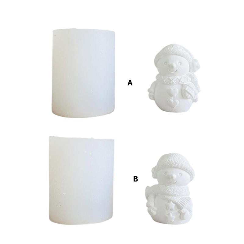 Christmas Mould Handmade Silicone Molds Snowman Candle Molds Soap Molds Castings Molds Craft Supplies