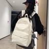 Schoolbag New Large Capacity Backpack Male and Female College Students Campus School Bag Junior High School Students Travel Computer Solid Color 