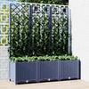 Vidaxl Garden Planter With Trellis, Blue-Gray, 120X40X136 Cm, Pp