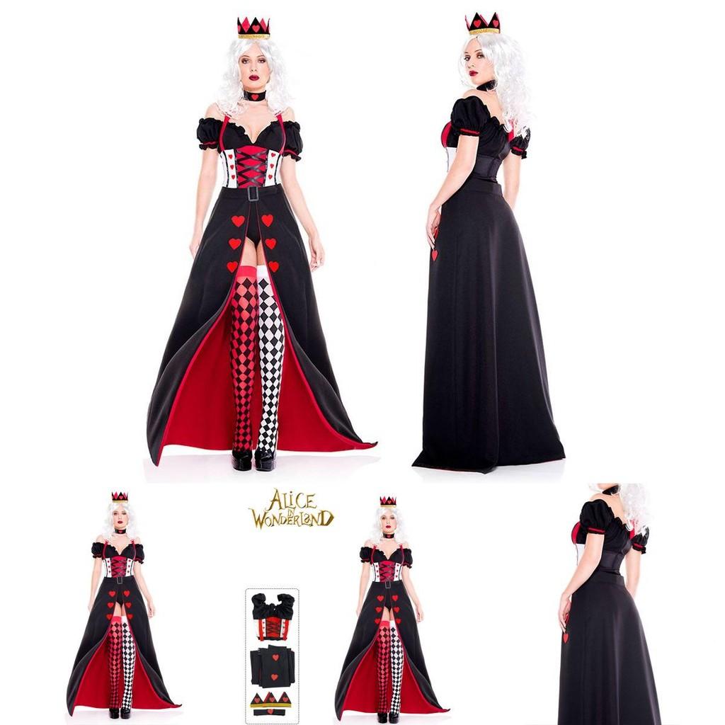 Stylish Alice In Wonderland The Red Queen Cosplay Costume Outfit