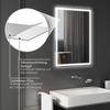 Bathroom Mirror Bathroom Mirror Wall Mirror LEDs, Touch Switch, Anti-Fog Function, 60 x 80 x 4 cm, White