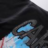 2026 Sommer Herren Oversize T-Shirt, Horror Karneval Totenkopf Print Dunkles Street Kurzarm T-Shirt Mit Strass Buchstaben
