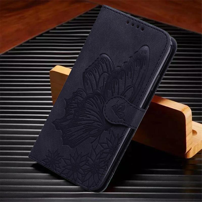 Custodia In Pelle PU Per Xiaomi Mi 11T / Mi 11T Pro Con Porta Carte E Supporto – Design Con Albero In Rilievo (Marrone) - 2