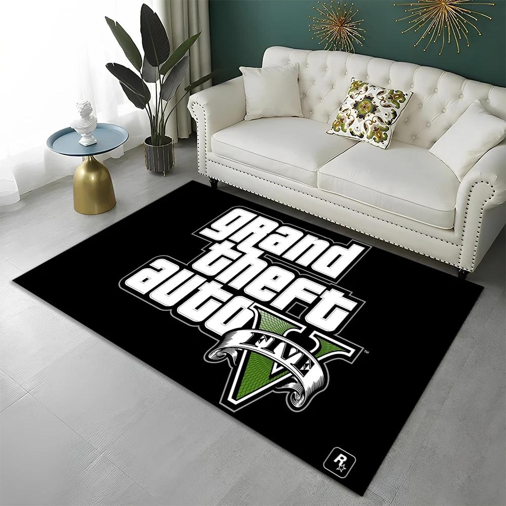 GTA Grand Theft Auto Spiele Gamer Teppich Teppich für Zuhause Wohnzimmer Schlafzimmer Sofa Fußmatte Dekor Kinderbereich Teppich Rutschfeste Bodenmatte