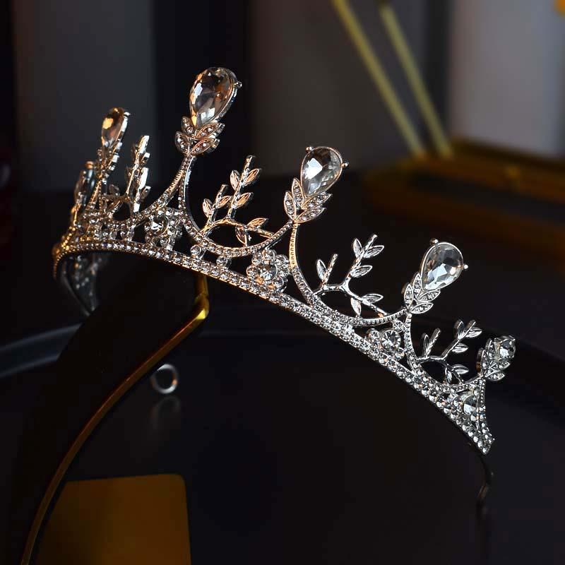 European and American Baroque Crown Crystal Bride Headwear Birthday Crown Grand Queen Style Performance Accessories