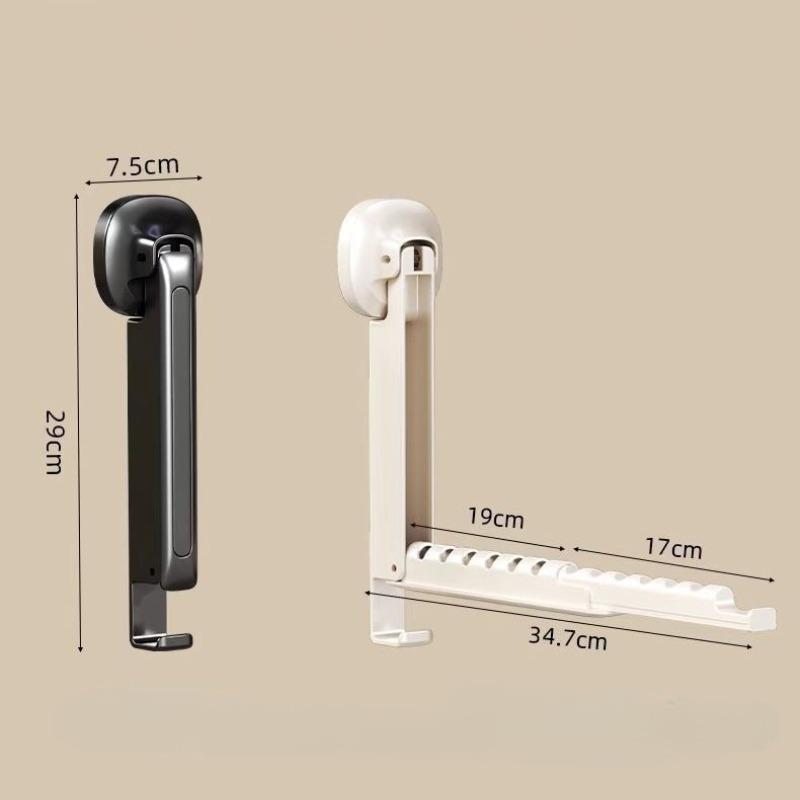 Drying Rack with Suction Cup Foldable Retractable Portable Clothes Drying Folding Clothes Racks Folding Wall-mounted Clothes
