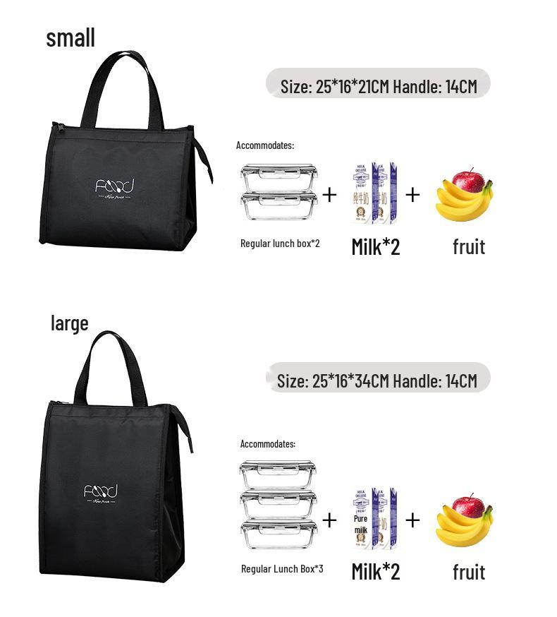 Stylish Insulated Lunch Bag: Large Capacity, Aluminum Foil Lined for Work or Outings