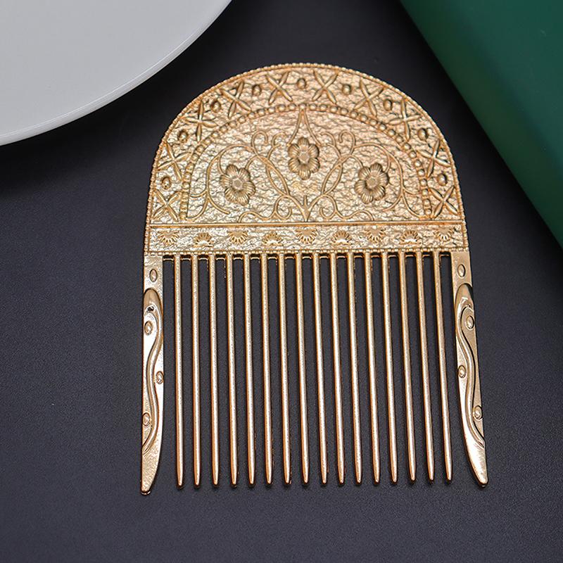 Chinese Hairpin Retro Hair Comb Hanfu Dish Hairpin Hair Ornament Hollow Carved Hair Comb Exquisite Hair Accessories Gifts