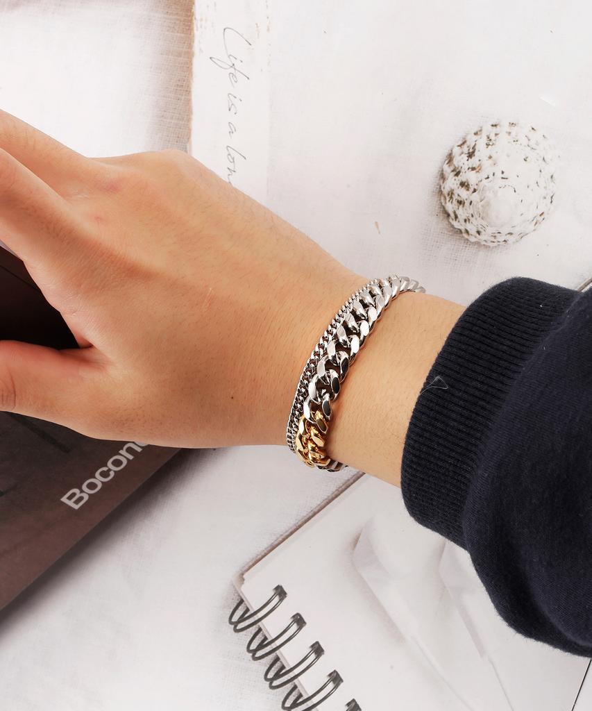 Shoveoff Svb-S1007 Cut Double-Strand Men'S Chain Bracelet