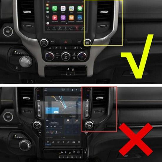 For 2019-2022 Dodge RAM 3500 Red Carbon Center Console Air Vent Trim Decor Strip