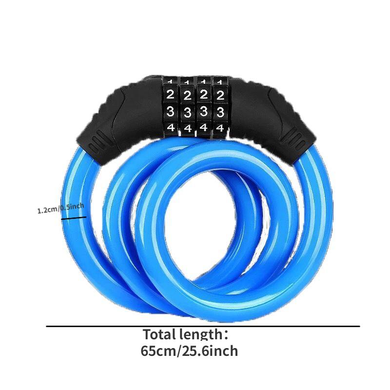 Bicycle Lock 4-digit Password Combination Bicycle Security Lock MTB Anti-theft Lock for Bicycle Equipment