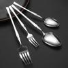 Western Cutlery Set: Stainless Steel Steak Knife, Fork, High-End Dinner and Dessert Spoon Set.
