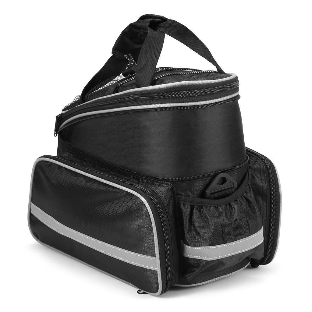 Lixada Waterproof Bicycle Rear Seat Bag Cycle Bike Trunk Bag Bike Pannier Bag Shoulder Bag with Rain Cover