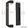 Dual-Sided Black Surface-Mounted Sliding Barn Door Handle