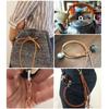 Round Genuine Cow Leather Cord 2 Meters Leather Strip Leather Thong Cord Handmade Flat Braided Leather Cord DIY Jewelry Making