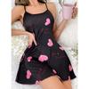 Summer sling nightgown Sexy sleeveless slim funny cartoon print Women Trim Underwear Camisole Nightdress mini sleepwear homewear
