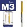 Baiste Titanium Spiral Taps Set: Cobalt-Plated M3-M12
