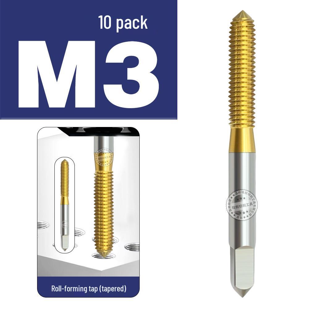 Baiste Titanium Spiral Taps Set: Cobalt-Plated M3-M12
