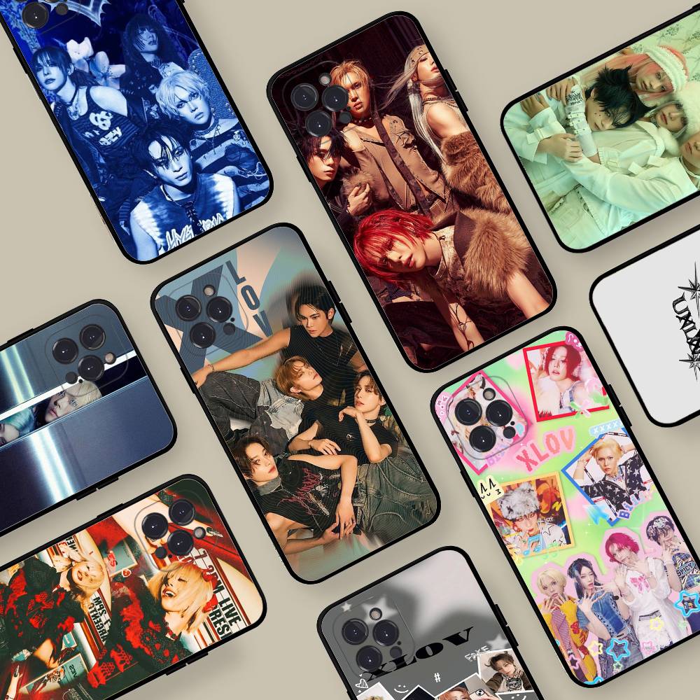 Kpop Group XLov Phone Case For IPhone 16 Pro Max 15 17 Plus 14 13 12 Mini 11 Black Cover