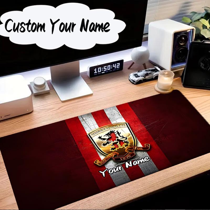 Custom Name Mouse pad Red Lion Football Club Mouse Pad Desk Mat, Non-Slip Rubber Backer Pad For Computer Notebook Gaming Mouse Pad Birthday Gift