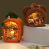 Moin Moin Dollhouse Miniature DIY Kit Set, Fluffy Animals, Carrot, Orange, Rabbit, Two-Story, Palm-Sized, Beginner-Friendly, Interior Design, LED Ligh