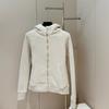 Autumn women's full zipper slim fit hooded fleece sweater casual outdoor slimming sports jacket