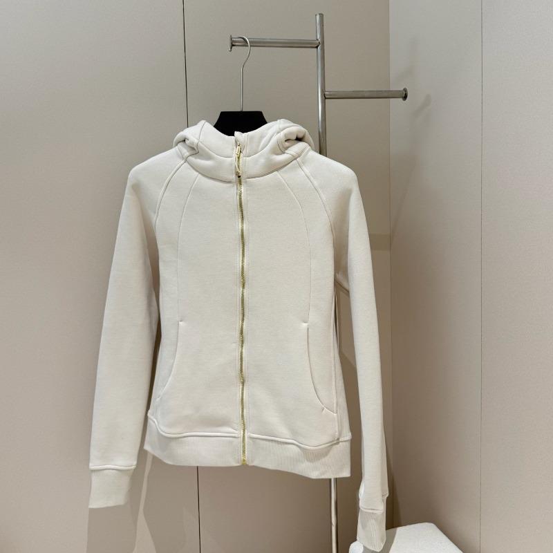 Autumn women's full zipper slim fit hooded fleece sweater casual outdoor slimming sports jacket