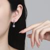 Sterling S925 Silver Moissanite Classic Six-Prong Earrings - Versatile High-Grade Ear Jewelry Dangles
