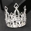 Cake baking decoration round crown Valentine's Day gift tiara bridal jewelry children's golden silver hair crown rhinestones