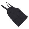 Küchenschürze Schwarze Schürze Polyester Taschen Verstellbarer Riemen Unisex Schürze für Zuhause Gewerblich Café Restaurants