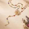 Elegant French Layered Flower Tassel Clavicle Necklace Set