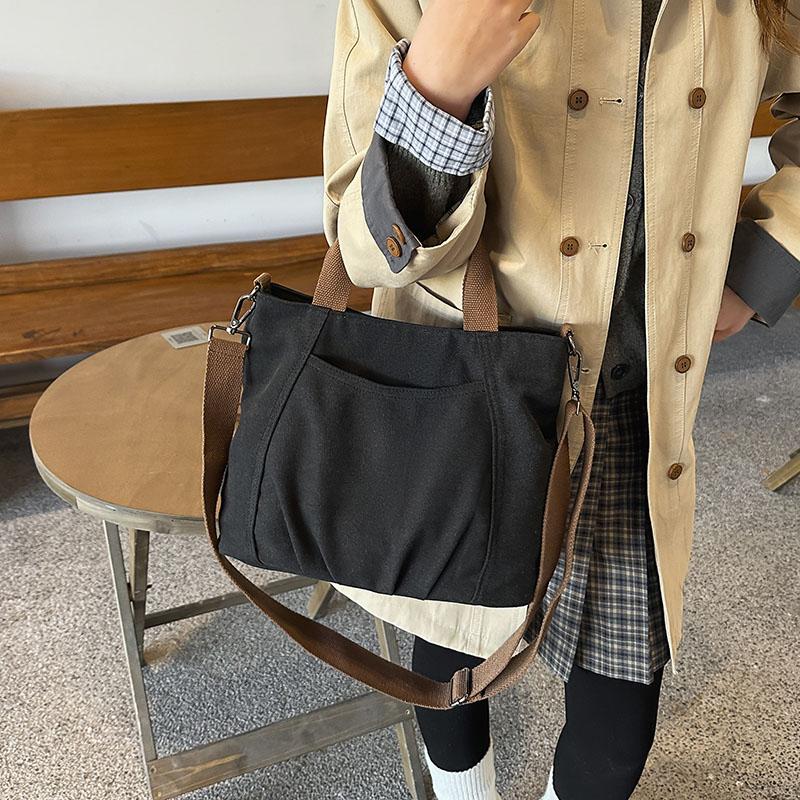 Vintage Shoulder Bag Women's Canvas Tote Bag