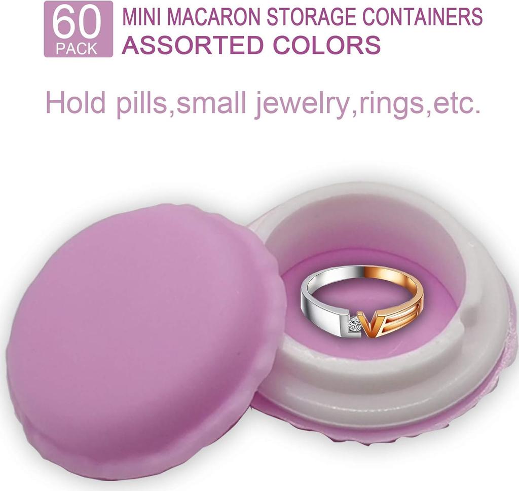 Mini Macaron Schmuck Pille Aufbewahrungsbox Container Macaron Mini Aufbewahrungskoffer Schmuckschatulle Koffer Behälter Ohrring Reise-Organizer