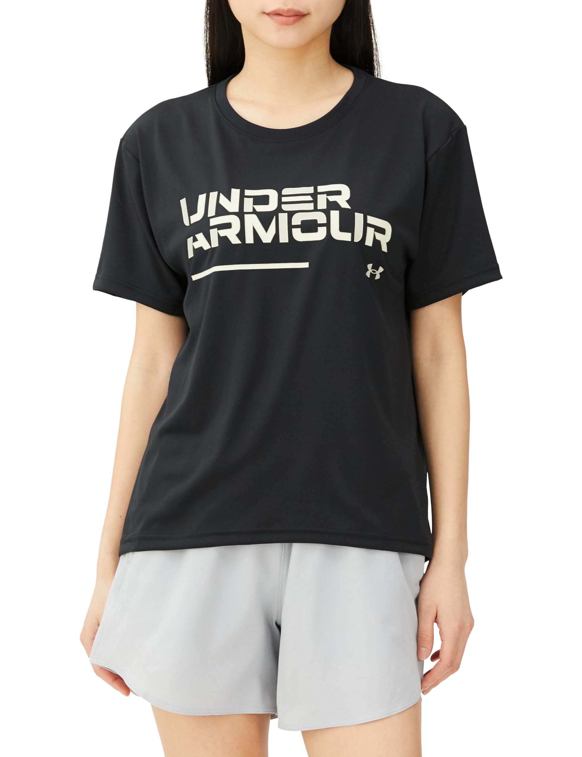 

UA TECH CROP GRAPHIC SHORT SLEEVE Black LG [Under Armour] T-SHIRT //