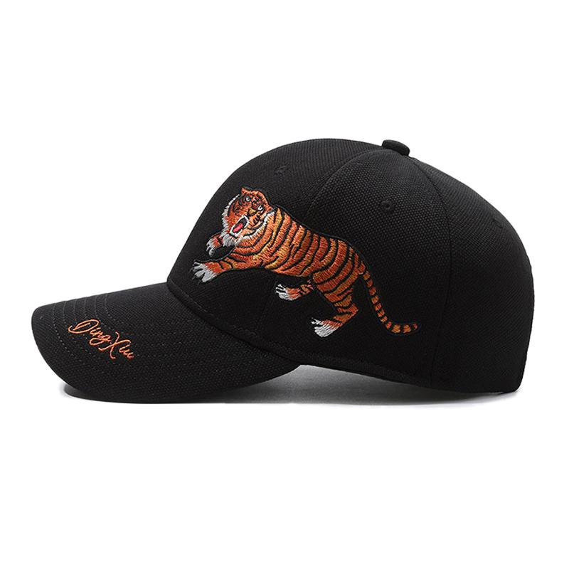 Cap Men's Spring Autumn Embroidered Tiger Baseball Cap Men's Outdoor Cap