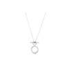Pandora Double Ring T-Bar Clasp Silver Necklace Women necklace 399039C01
