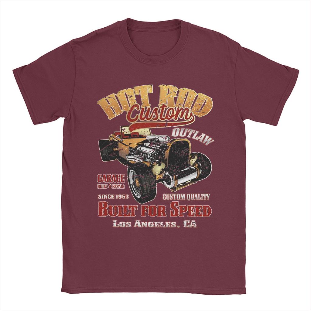 Hot Rod Tee Shirt for Men Women Printed T Shirts  100% Cotton Clothes