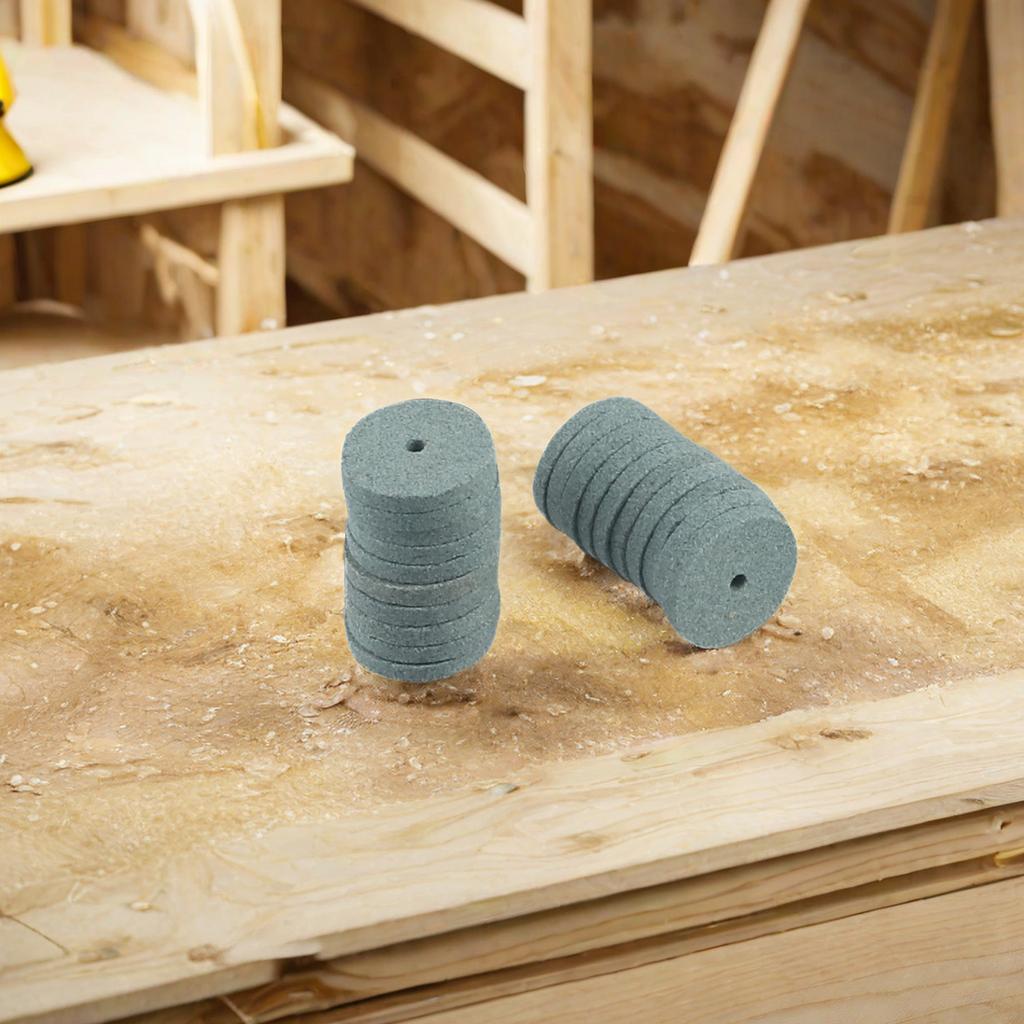 Pack of 20 Abrasive Polishing Pads 20mm for Mini Drill Grinder with 2.3mm Shaft for Metal Conditioning and Detail Work