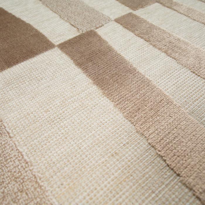Modern Living Room Rug with Light Brown Relief 120x160
