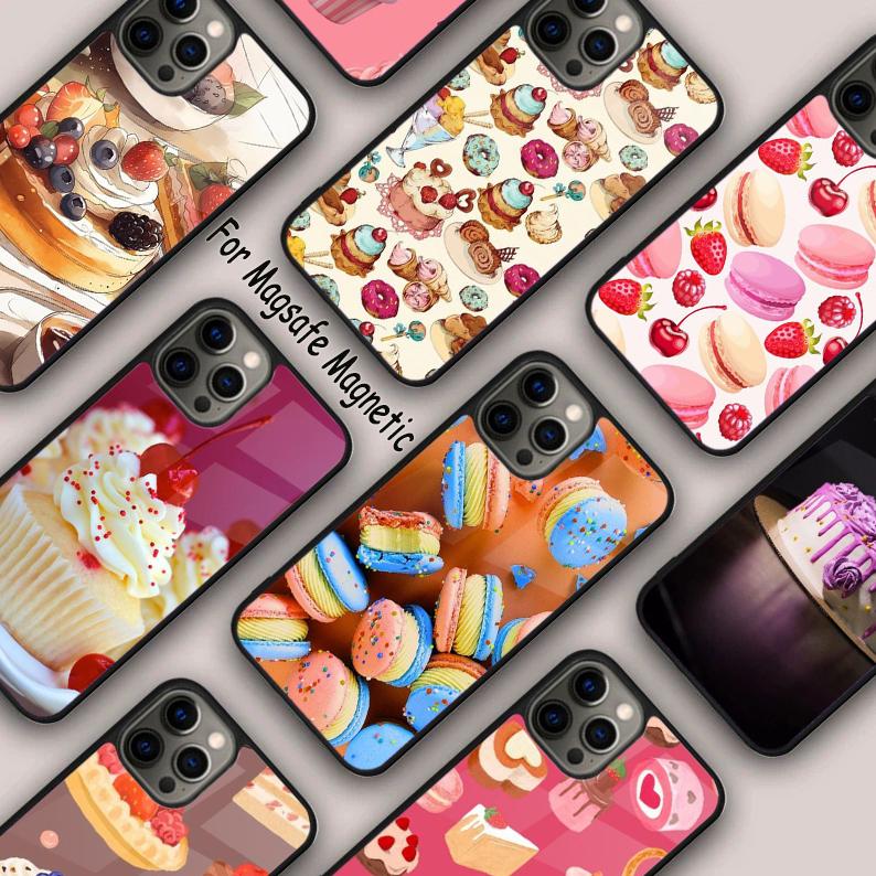 Cake Fancy Desert Magnetic Phone Case For APPLE iPhone 17 Air 16 14 13 12 Pro Max 15 Plus Wireless Charge With MagSafe Cover