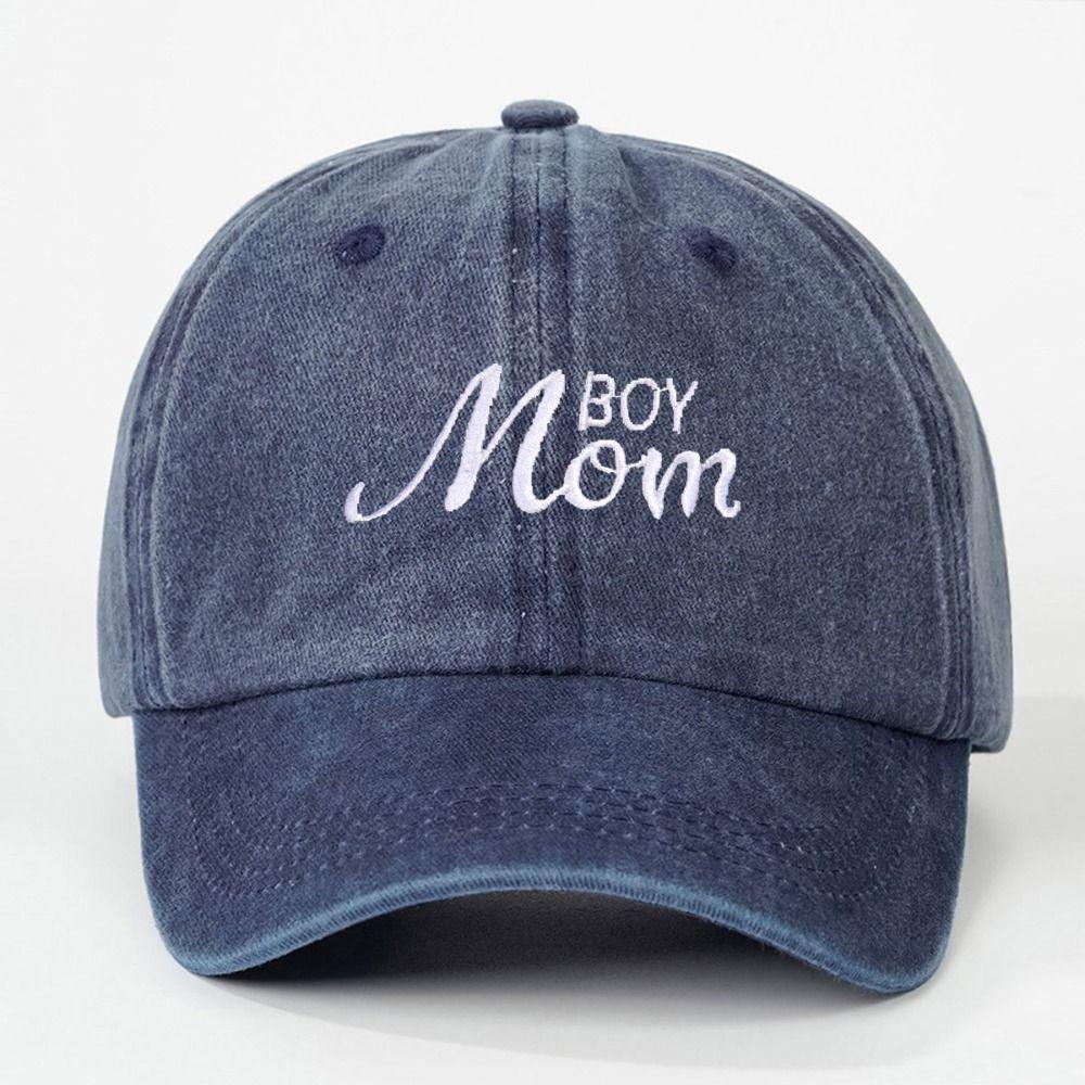 Vintage Boy Mom Embroidery Caps Adjustable Outdoor Sun Hat Fashion Sport Visors Cap Gifts