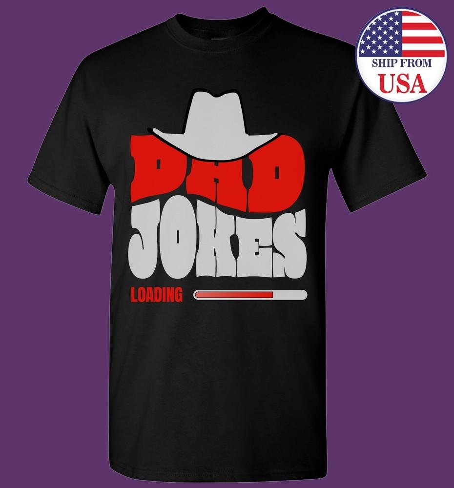 Dad Jokes Loading Graphic Cowboy Hat Funny T-shirt