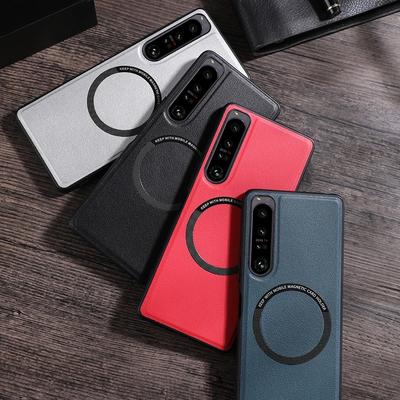 Luxury PU Leather Wireless Charge Magnetic Case For Sony Xperia 10VII 1IV 5III 1VI 10V 1V 5V 10VI 5VI 1VII Shockproof Back Cover