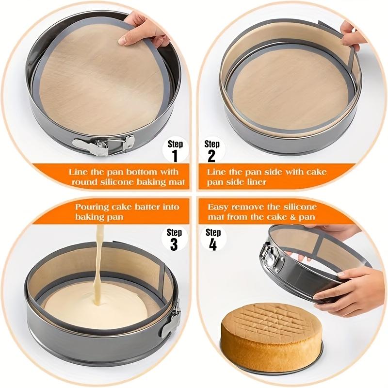 2pc Non-Stick Silicone Baking Mat - Reusable Heat-Resistant Mat Prevents Cakes from Sticking to The Bottom And Sides for Cookies