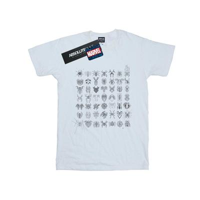 Mens Spider-Man Spidey Symbols Sketched T-Shirt