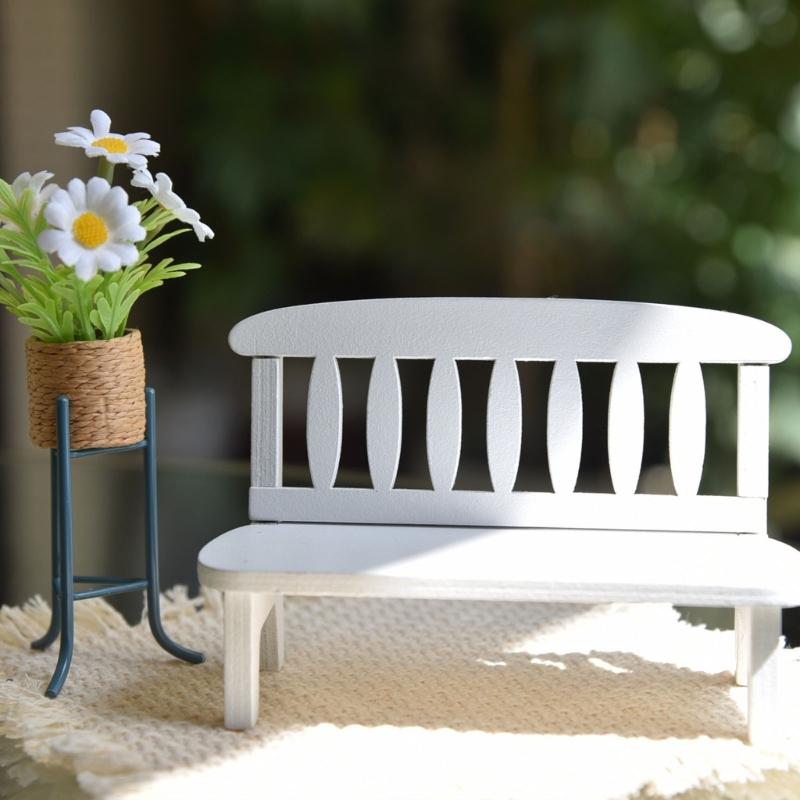 Wooden Chair Model Figure Miniature Furniture for Children Imaginative Pretend Play Game And Doll House Scene Arrangement