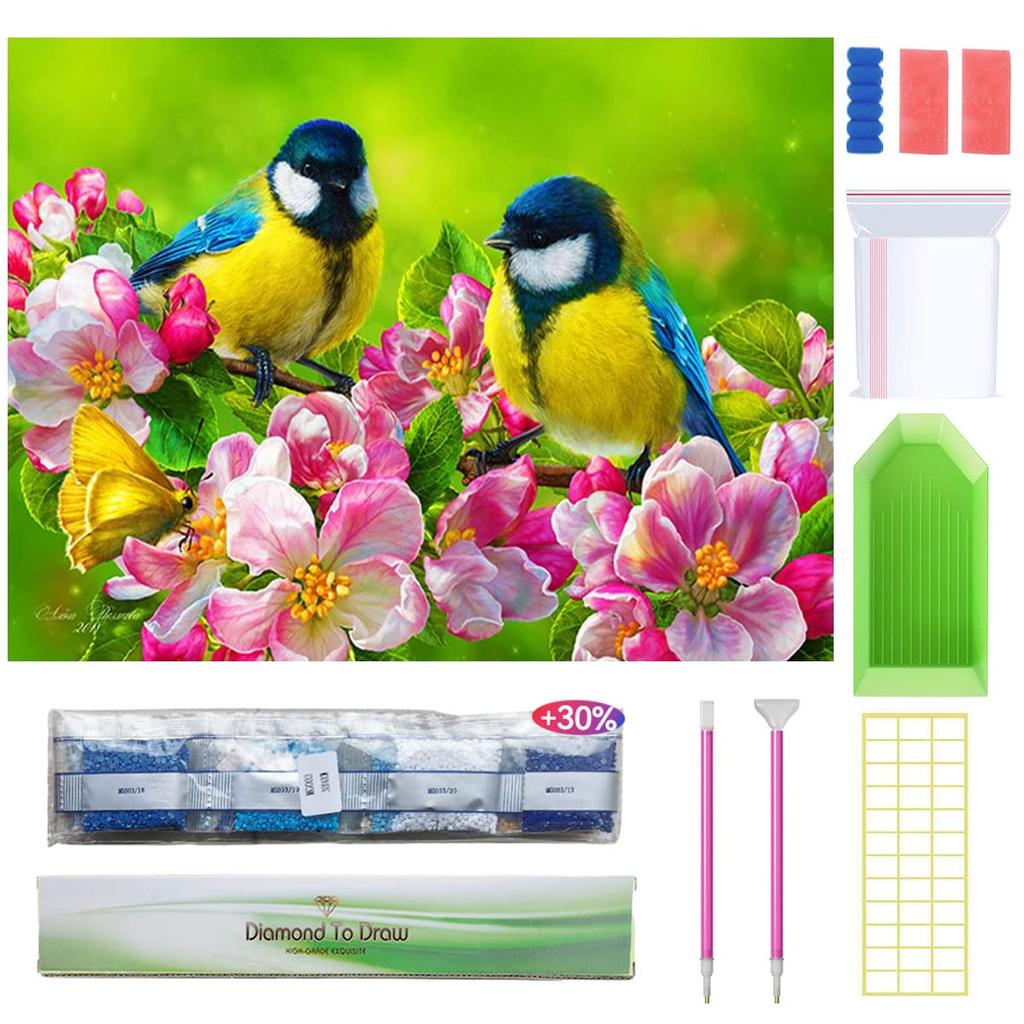 CCOKA Diamond Art Kit 5D Diamond Painting Perfect for Picture Frame Diamond Painting Full Paste A3 Size Mosaic Art Beginner (Parrot)